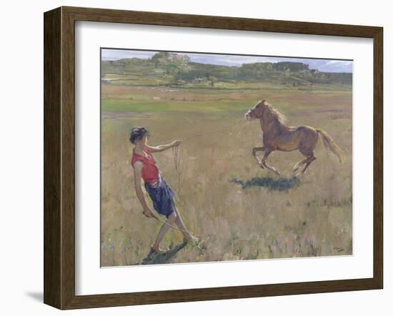 Schooling the Pony, 1929-Sir John Lavery-Framed Giclee Print