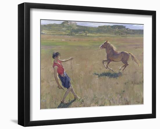 Schooling the Pony, 1929-Sir John Lavery-Framed Giclee Print