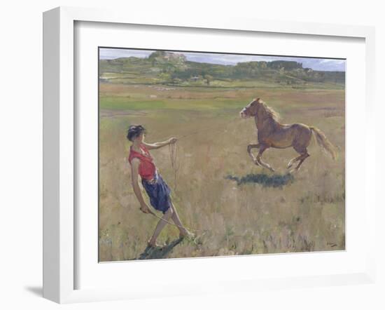 Schooling the Pony, 1929-Sir John Lavery-Framed Giclee Print