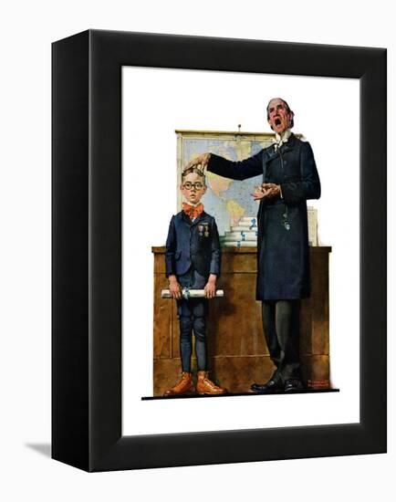 "Schoolmaster" or "First in his Class", June 26,1926-Norman Rockwell-Framed Premier Image Canvas