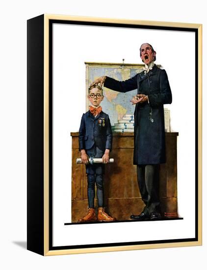 "Schoolmaster" or "First in his Class", June 26,1926-Norman Rockwell-Framed Premier Image Canvas