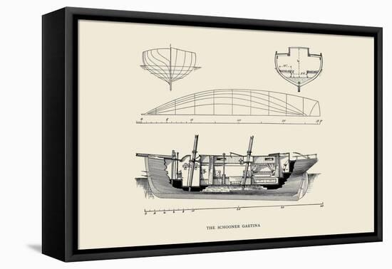 Schooner Gaetina-Charles P. Kunhardt-Framed Stretched Canvas