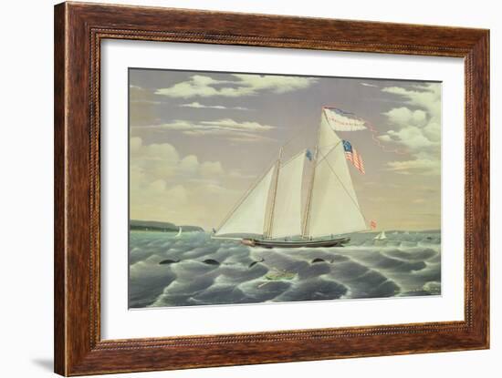 Schooner 'Lewis R. Mackey', 1854-James Bard-Framed Giclee Print