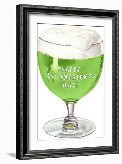 Schooner of Green Beer, St. Patrick's Day-null-Framed Art Print