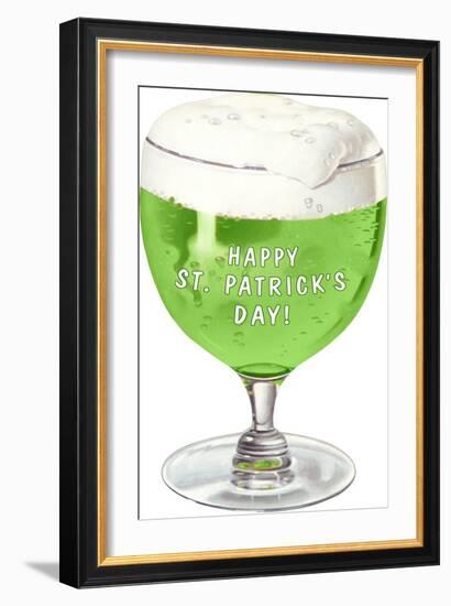 Schooner of Green Beer, St. Patrick's Day-null-Framed Art Print