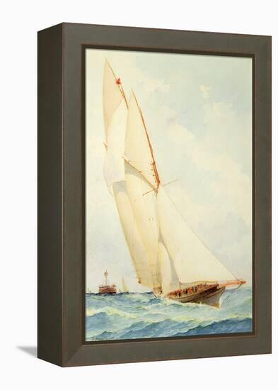 Schooner under Sail-Barlow Moore-Framed Premier Image Canvas