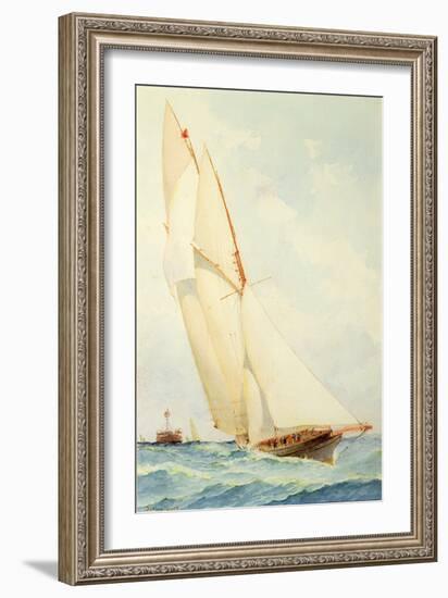 Schooner under Sail-Barlow Moore-Framed Giclee Print