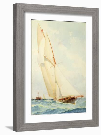 Schooner under Sail-Barlow Moore-Framed Giclee Print