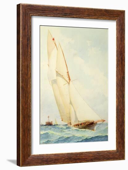 Schooner under Sail-Barlow Moore-Framed Giclee Print