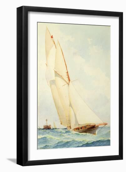 Schooner under Sail-Barlow Moore-Framed Giclee Print