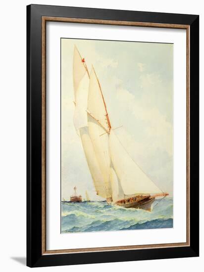 Schooner under Sail-Barlow Moore-Framed Giclee Print