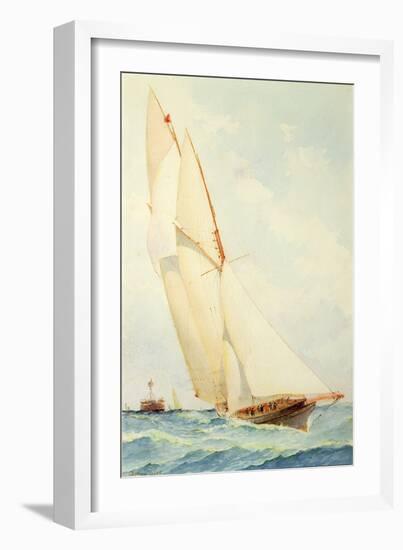 Schooner under Sail-Barlow Moore-Framed Giclee Print