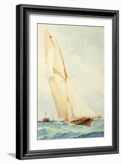 Schooner under Sail-Barlow Moore-Framed Giclee Print