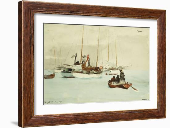 Schooners at Anchor, Key West, 1903-Winslow Homer-Framed Giclee Print