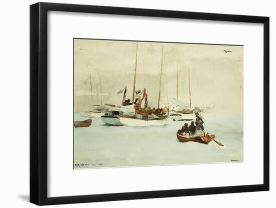 Schooners at Anchor, Key West, 1903-Winslow Homer-Framed Giclee Print