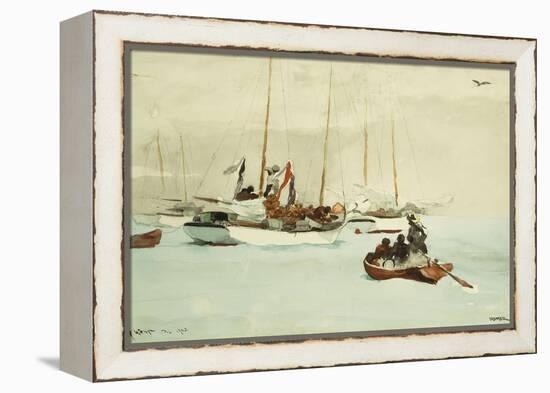 Schooners at Anchor, Key West-Winslow Homer-Framed Premier Image Canvas