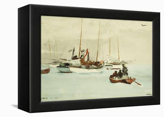 Schooners at Anchor, Key West-Winslow Homer-Framed Premier Image Canvas