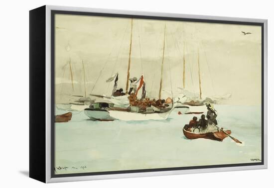 Schooners at Anchor, Key West-Winslow Homer-Framed Premier Image Canvas