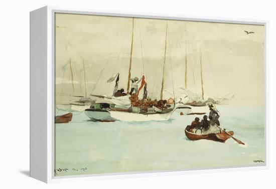 Schooners at Anchor, Key West-Winslow Homer-Framed Premier Image Canvas