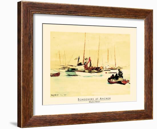 Schooners at Sea-unknown unknown-Framed Art Print