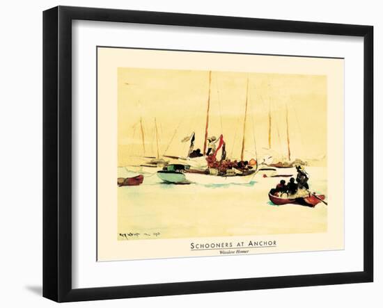 Schooners at Sea-unknown unknown-Framed Art Print