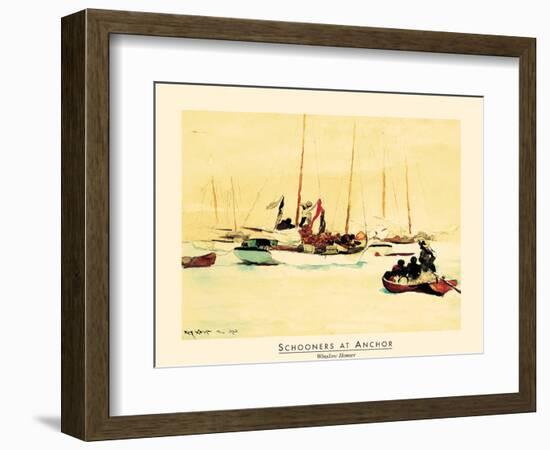 Schooners at Sea-unknown unknown-Framed Art Print