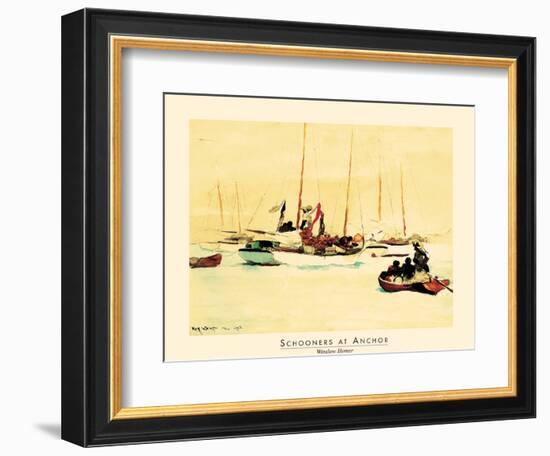 Schooners at Sea-unknown unknown-Framed Art Print