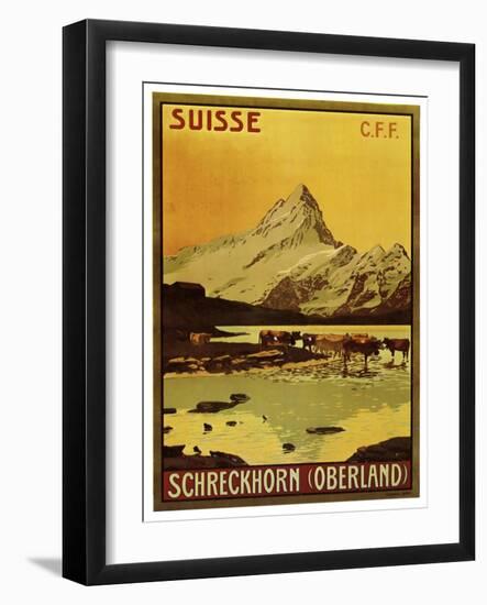 Schreckhorn Oberland Swiss 1906-null-Framed Giclee Print