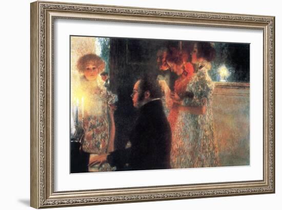 Schubert at the Piano-Gustav Klimt-Framed Art Print