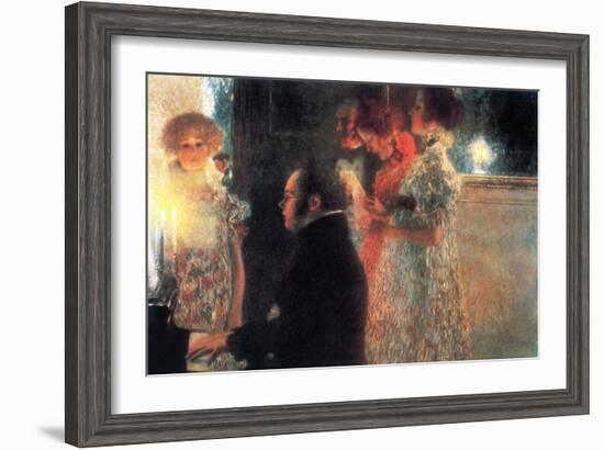 Schubert at the Piano-Gustav Klimt-Framed Art Print