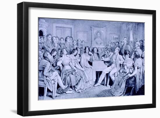 'Schubertiade'- drawing by Moritz von Schwind-Moritz Ludwig von Schwind-Framed Giclee Print