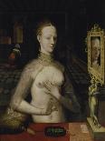 Lady at the Dressing Table Mirror-Schule von Fontainebleau-Giclee Print