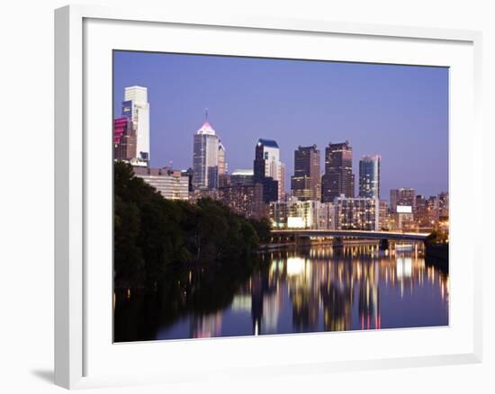 Schuylkill River and Philadelphia Skyline, Philadelphia, Pennsylvania-Richard Cummins-Framed Photographic Print