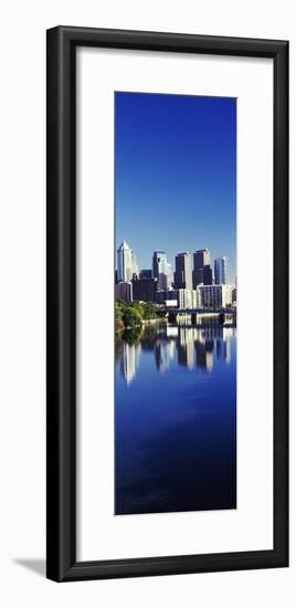 Schuylkill River with skyscrapers in the background, Philadelphia, Pennsylvania, USA-null-Framed Photographic Print