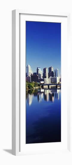 Schuylkill River with skyscrapers in the background, Philadelphia, Pennsylvania, USA-null-Framed Photographic Print