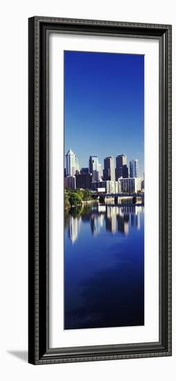 Schuylkill River with skyscrapers in the background, Philadelphia, Pennsylvania, USA-null-Framed Photographic Print