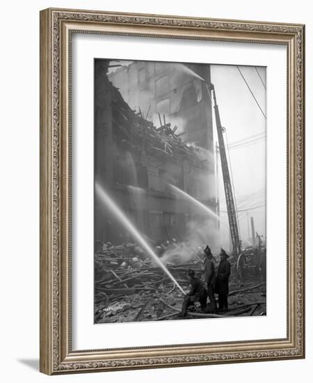 Schwabacher Hardware Company Fire, February 11, 1905, Seattle-Ashael Curtis-Framed Giclee Print