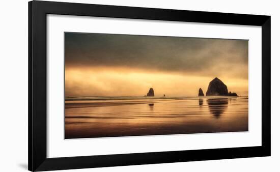 Schwartz - Haystack Sunset-Don Schwartz-Framed Premium Giclee Print