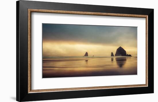 Schwartz - Haystack Sunset-Don Schwartz-Framed Art Print