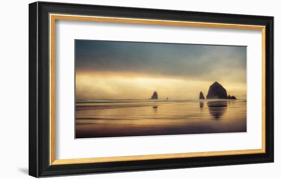 Schwartz - Haystack Sunset-Don Schwartz-Framed Art Print