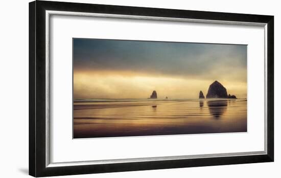 Schwartz - Haystack Sunset-Don Schwartz-Framed Art Print