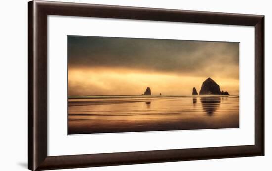 Schwartz - Haystack Sunset-Don Schwartz-Framed Art Print