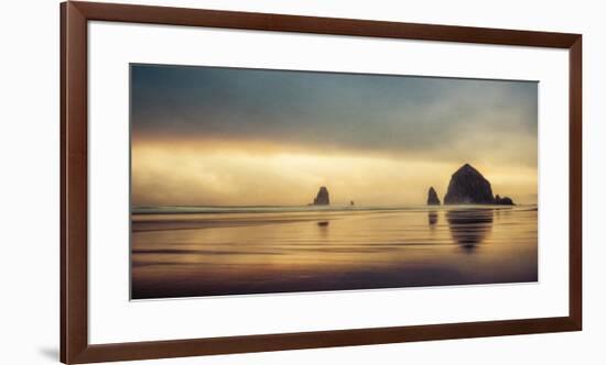 Schwartz - Haystack Sunset-Don Schwartz-Framed Art Print