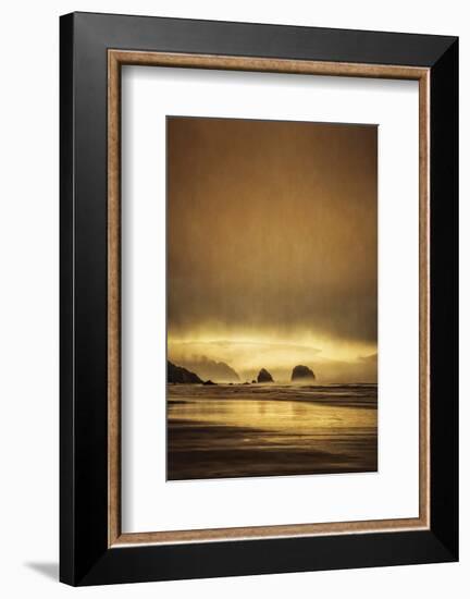 Schwartz - Sea Stacks at Sunset-Don Schwartz-Framed Art Print