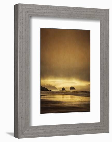 Schwartz - Sea Stacks at Sunset-Don Schwartz-Framed Art Print