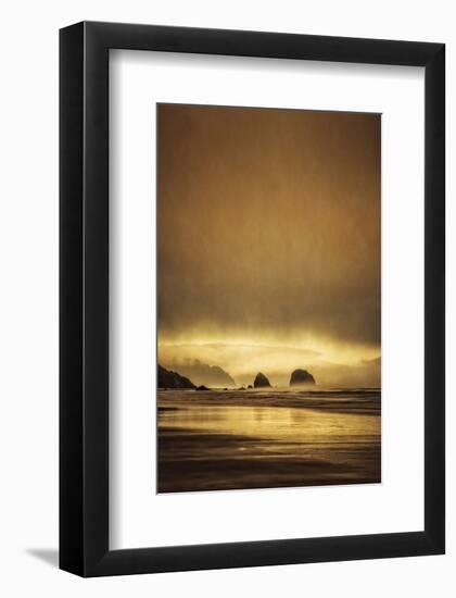 Schwartz - Sea Stacks at Sunset-Don Schwartz-Framed Art Print