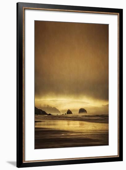 Schwartz - Sea Stacks at Sunset-Don Schwartz-Framed Art Print