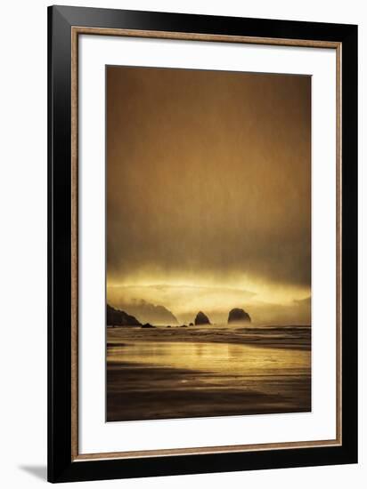 Schwartz - Sea Stacks at Sunset-Don Schwartz-Framed Art Print