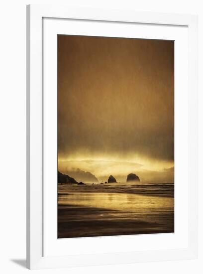 Schwartz - Sea Stacks at Sunset-Don Schwartz-Framed Art Print