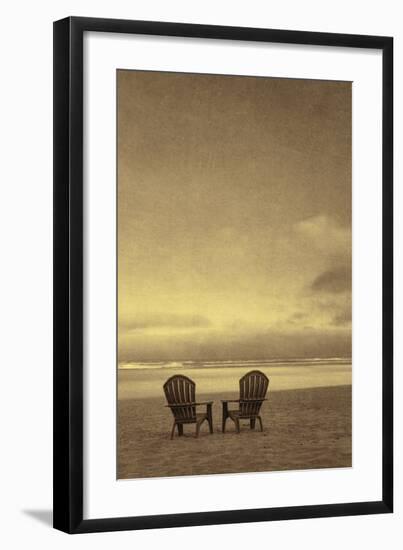 Schwartz - Two Beach Chairs-Don Schwartz-Framed Premium Giclee Print